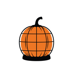 ilhouette vector illustration of a Pumpkin Cage icon on a white background