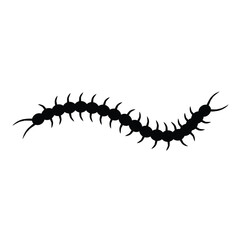 Silhouette vector illustration of a Centipede Trail icon on a white background 