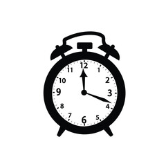 Silhouette vector illustration of a Creepy Clock icon on a white background 