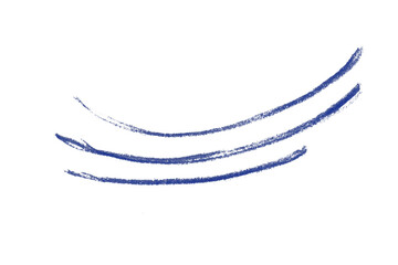 Blue colored pencil isolated on transparent background