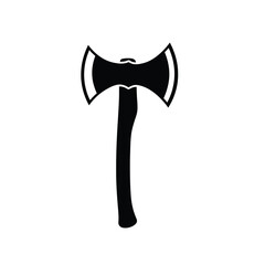 Silhouette vector illustration of a Evil Axe icon on a white background 