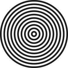 A design featuring ten concentric circles.