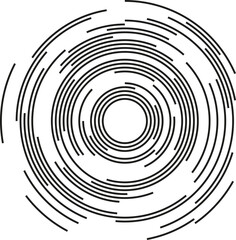 A large circular shape with irregular concentric circles and pieces of circles resembling a target.