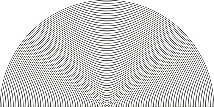 A large outline of regular concentric semicircles forming a circular shape.