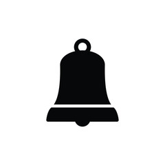 Silhouette vector illustration of a Grave Bell icon on a white background