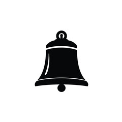 Silhouette vector illustration of a Grave Bell icon on a white background 