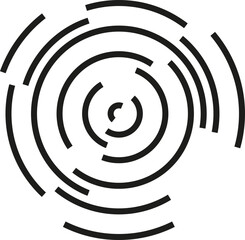 Concentric irregular incomplete circles for decoration design.