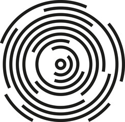 Slices of circumference forming concentric circles resembling a target.