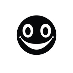 Silhouette vector illustration of a Jack Smile icon on a white background