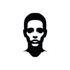 Silhouette vector illustration of a Lost Portrait icon on a white background 