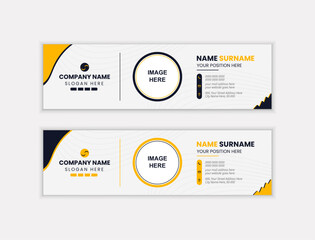 Modern and minimalist email signature or email footer template