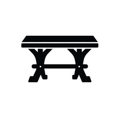 Silhouette vector illustration of a Ritual Table icon on a white background 