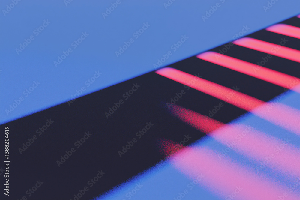 Poster light and shadow: artistic composition of lines and colors creating a mesmerizing play of light and 