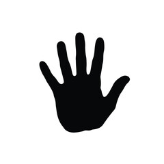 Silhouette vector illustration of a Shadow Hand icon on a white background 