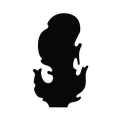 Silhouette vector illustration of a Shadow Fog icon on a white background 