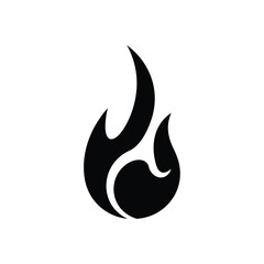 Silhouette vector illustration of a Soul Flame icon on a white background 