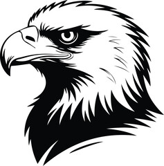 Obraz premium Eagle's Head Vector | Wild Bird, Freedom Symbol Design Eagle Head Silhouette | Bold Bird Vector Icon Set