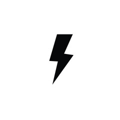 Silhouette vector illustration of a Thunderbolt icon on a white background 