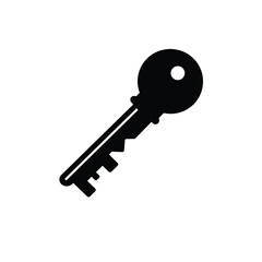 Silhouette vector illustration of a Tomb Key icon on a white background 