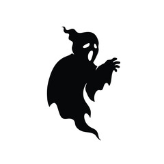 Silhouette vector illustration of a Whispering Darkness icon on a white background 