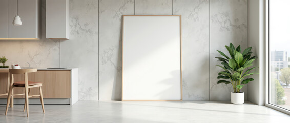 Modern interior mockup series featuring empty walls with natural light, minimal decor, wooden textures, and stylish spaces for artwork or product display
