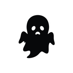 silhouette vector illustration of a Baby Ghost icon on a white background 