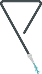 A path depicting a fireman's hose spraying water in a geometric triangle shape with a pointed tip.