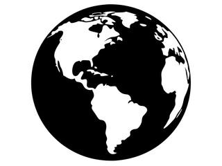 Globe Silhouette Vector Design, Globe SVG, Globe Icon