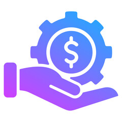 Merger And Acquisition Icon Symbol Glyph Gradient