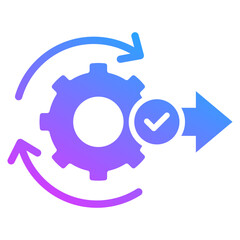 Merger And Acquisition Icon Symbol Glyph Gradient
