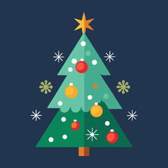 christmas tree vector illustration