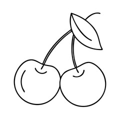 capulin cherry icon, capulin cherry line art - simple line art of capulin cherry, perfect for capulin cherry logos and icons