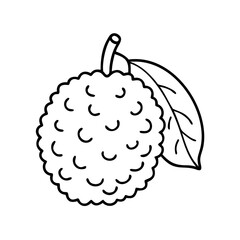 lychee icon, lychee line art - simple line art of lychee, perfect for lychee logos and icons