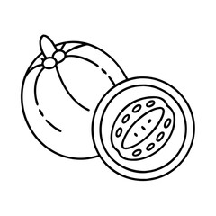 mamoncillo icon, mamoncillo line art - simple line art of mamoncillo, perfect for mamoncillo logos and icons