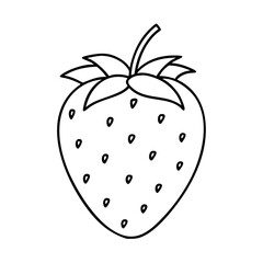 pineberry icon, pineberry line art - simple line art of pineberry, perfect for pineberry logos and icons