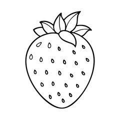 pineberry icon, pineberry line art - simple line art of pineberry, perfect for pineberry logos and icons