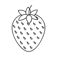pineberry icon, pineberry line art - simple line art of pineberry, perfect for pineberry logos and icons