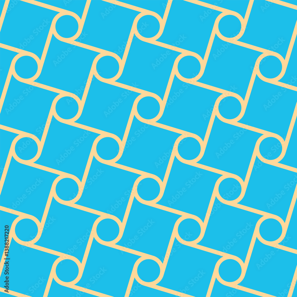 Poster Background patterns seamless circles and squares shapes connect line. Flat style pattern design backdrop.