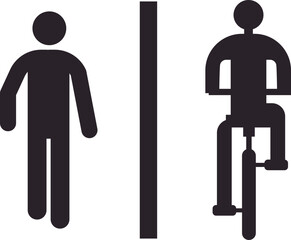 Cyclist and pedestrian side road traffic sign.