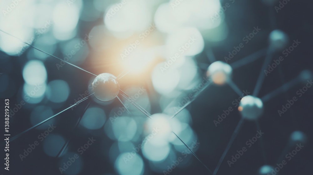 Poster intricate molecular structure - a stunning visual representation of science