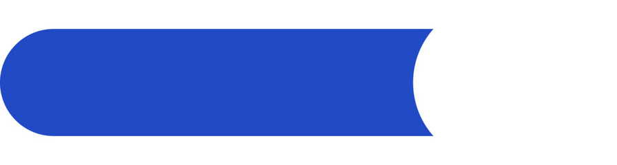 Obraz premium A rectangular graphic element with rounded sides and a white circular point at the end, designed for infographic layouts.