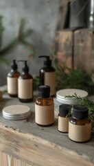 Eco-Friendly Skincare Line with Algae Extracts in Sustainable Packaging for Minimalist Design