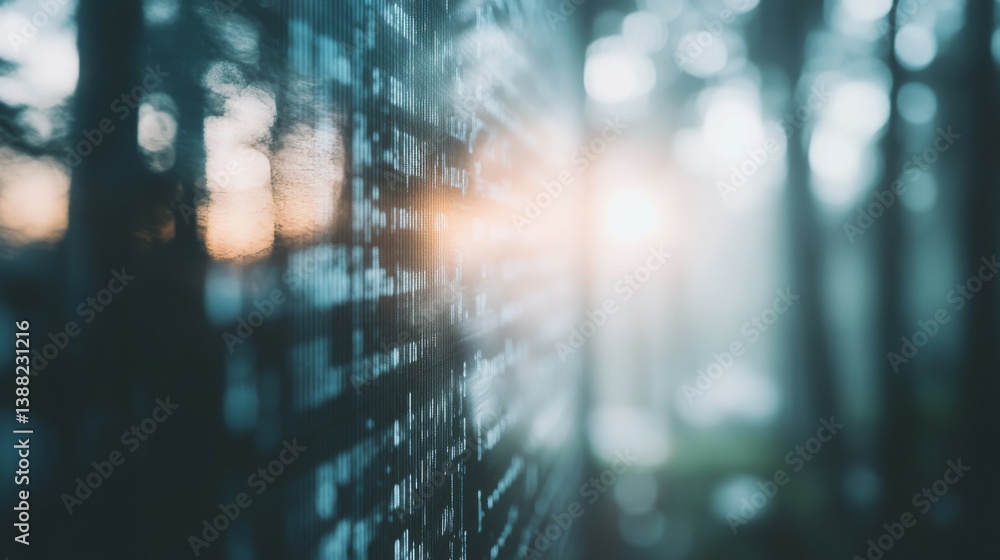 Poster abstract digital data display