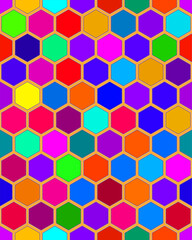 Abstract geometric background seamless wallpaper with hexagons. Vector illustration