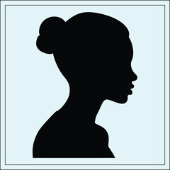 Silhouette of Girl, Elegant Pose