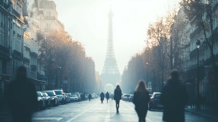 Parisian Morning at the Eiffel Tower