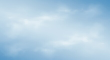 Obraz premium Serene Sky: Soft Blues and Whispering Clouds AI Generated