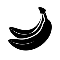 banana icon, banana line art - simple line art of banana, perfect for banana logos and icons