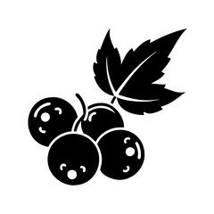 blackcurrant fruit icon, blackcurrant fruit line art - simple line art of blackcurrant fruit, perfect for blackcurrant fruit logos and icons