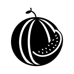 cantaloupe icon, cantaloupe line art - simple line art of cantaloupe, perfect for cantaloupe logos and icons